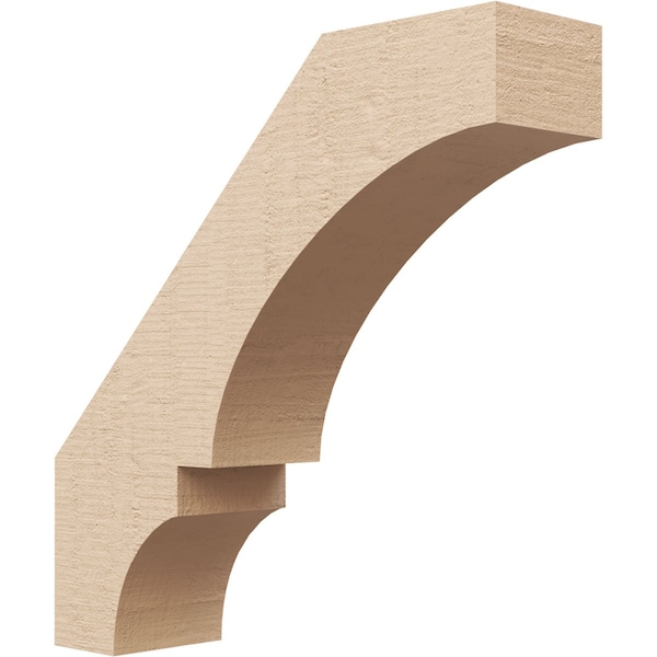 Ekena Millwork 3-inch W x 12-inch D x 12-inch H Balboa Rough Cedar Woodgrain TimberThane Knee Brace, Primed BRCUR03X12X12BOARCPR - main